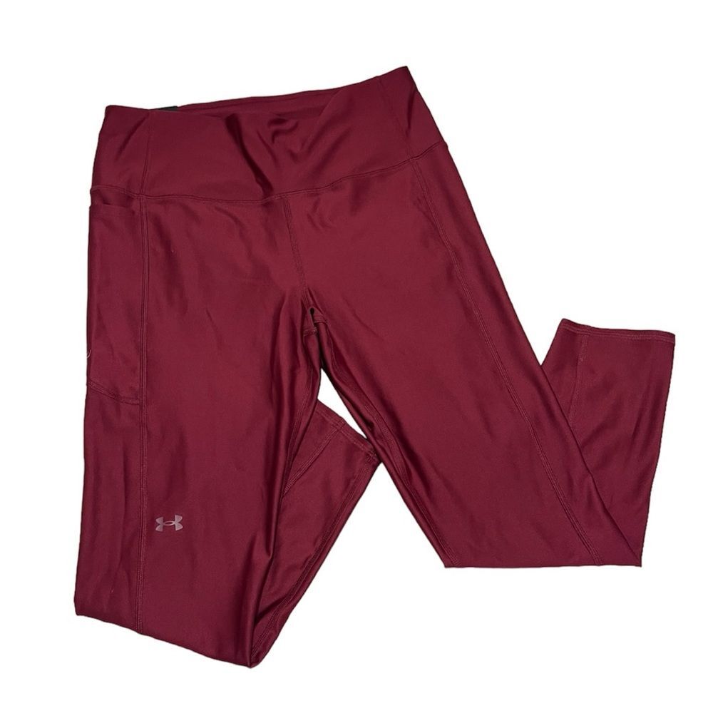 Under Armour Compression Ankle Leggings Women’s Plus Size 1X Burgundy NWT UA